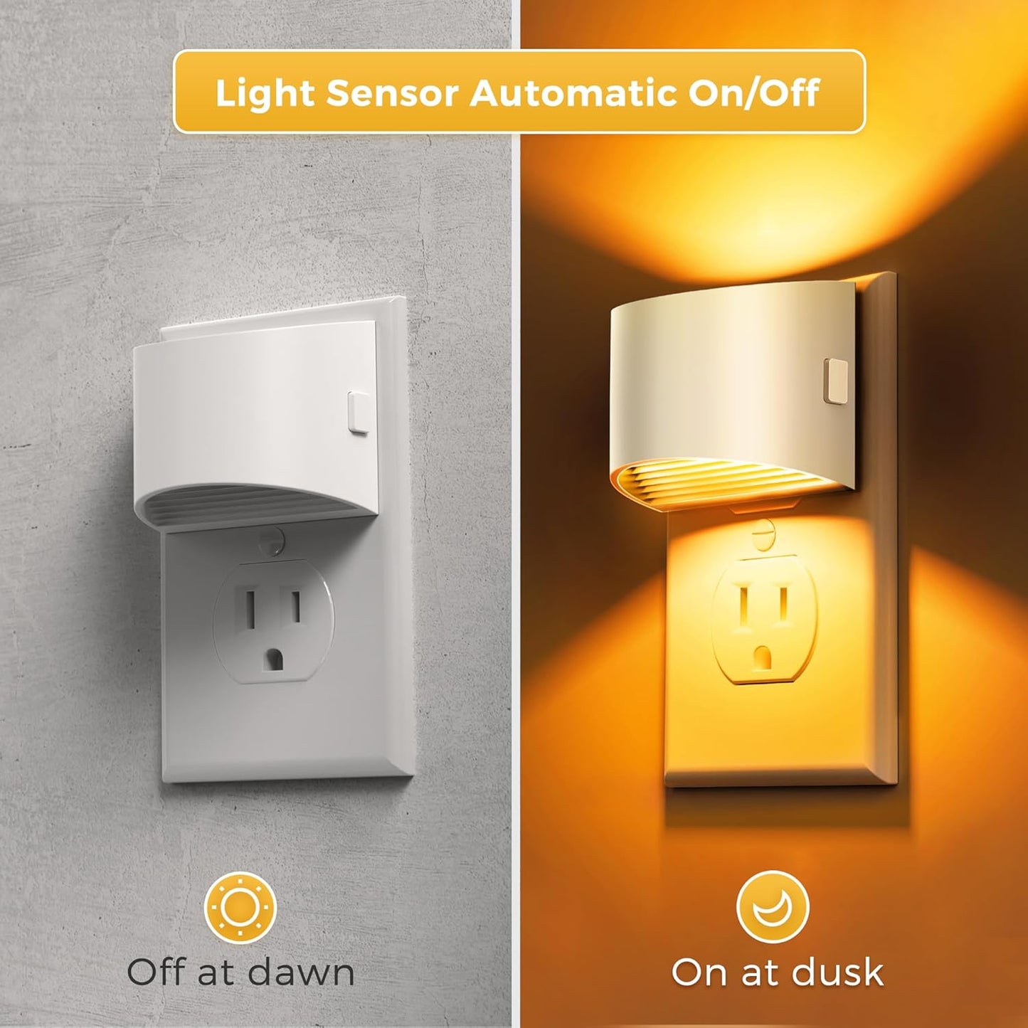 L LOHAS LED Night Lights Plug into Wall with 3CCT Adjustable (1600K/3000K/5000K), 1W Nightlight