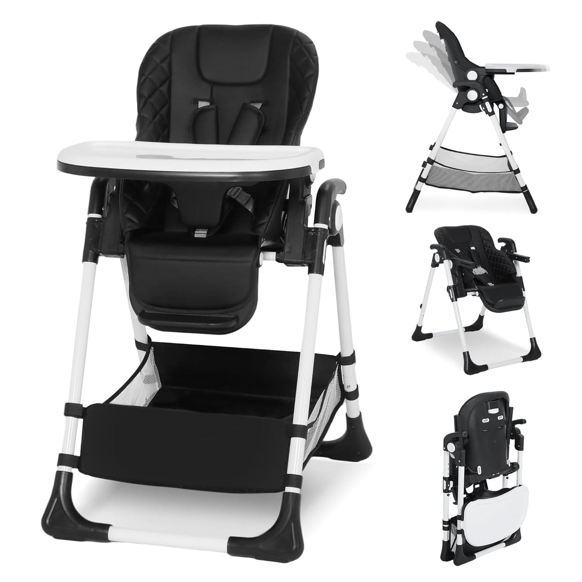 Kinder King Convertible Baby High Chair, Adjustable Feeding Chair for Babies and Toddlers with