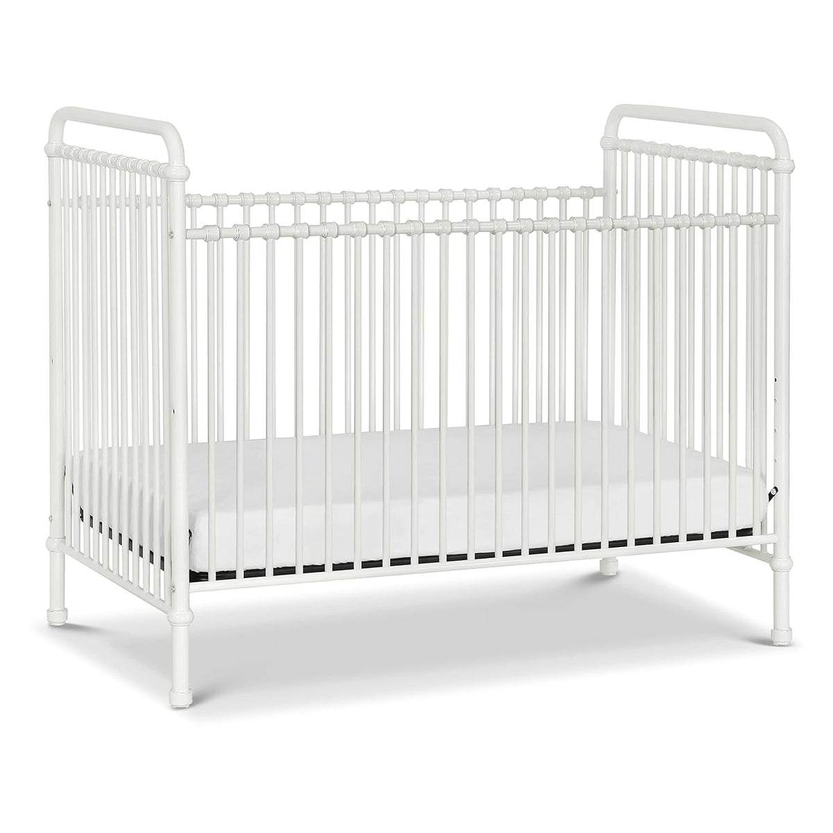 Namesake Abigail 3-in-1 Convertible Metal Crib in Washed White, Greenguard Gold Certified