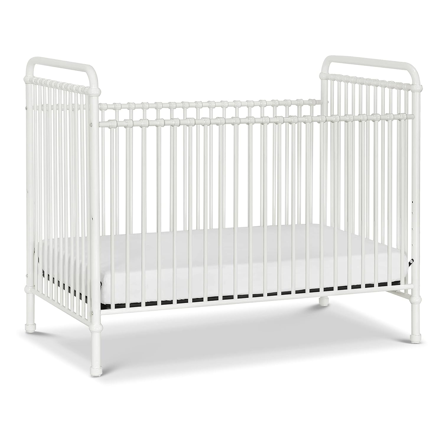 Namesake Abigail 3-in-1 Convertible Metal Crib in Washed White, Greenguard Gold Certified