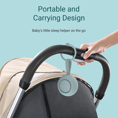 Portable Baby Sound Machine [White Noise for Babies Kids Adults][Sleep Soother][Timer Function][12