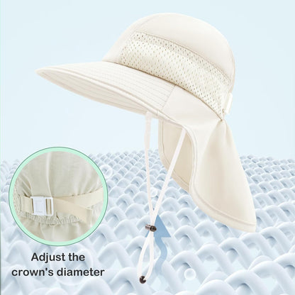 XIAOHAWANG Girls Sun Hat Baby Beach Hats Boys UPF 50+ Kids Summer Protection Cap Toddler Breathable