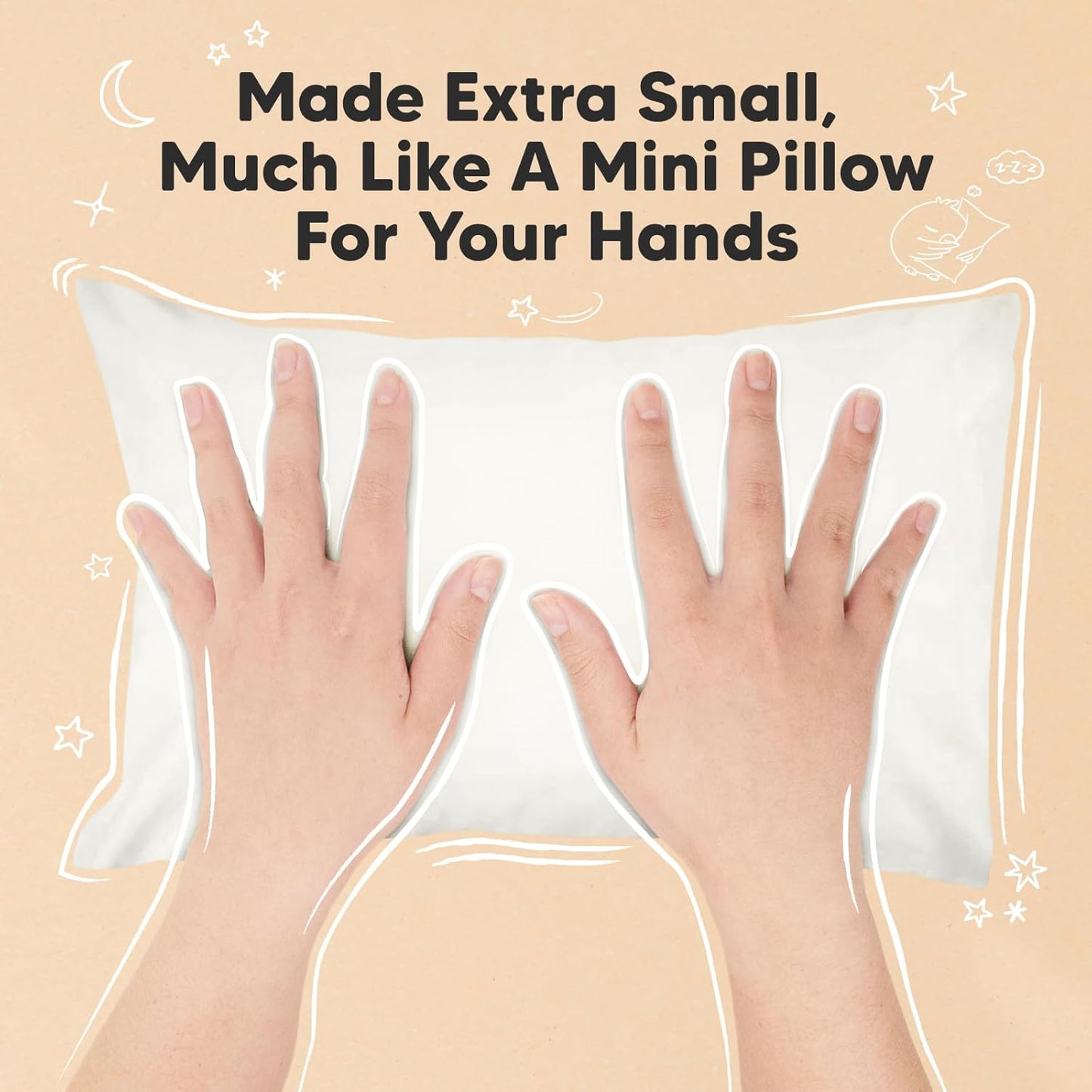 Mini Toddler Pillow with Pillowcase - 9x13 My Little Dreamy Travel Kids Pillow for Sleeping