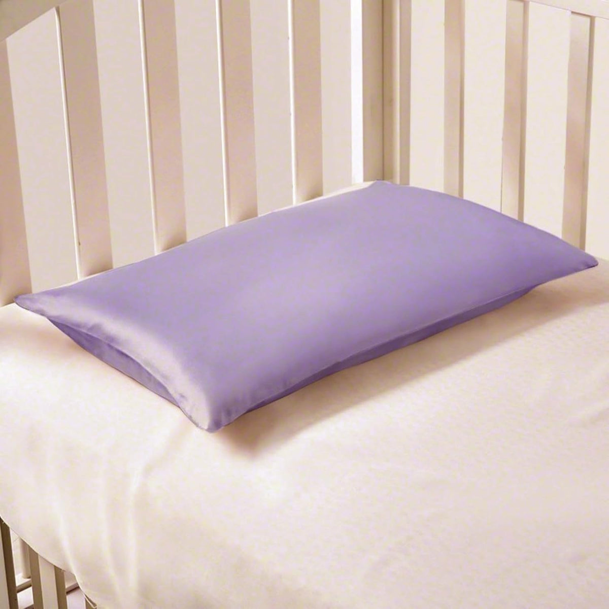 Organic Silk Baby Pillowcase with Zipper, Small 10"x13" Pillow Cover for Boys & Girls, Ideal for