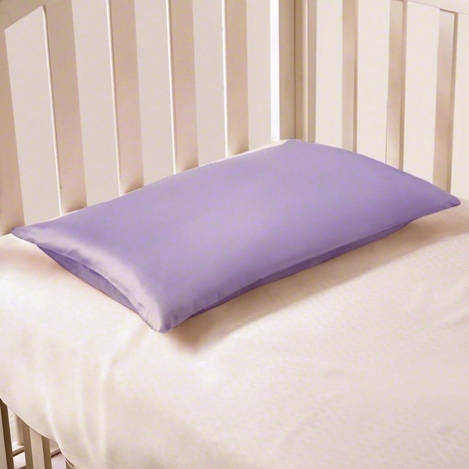 Organic Silk Baby Pillowcase with Zipper, Small 10"x13" Pillow Cover for Boys & Girls, Ideal for