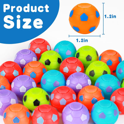 32PCS Fidget Spinner Soccer Balls Sports Party Favors Bulk for Kids 4-8 8-12 Birthday Goodie Treat