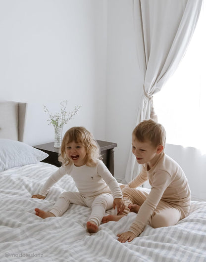 moimoln 6M-8Y Modal Cotton Solid Soft Breathable Baby Toddler Boys Girls Snug fit Pjs Long Sleeve