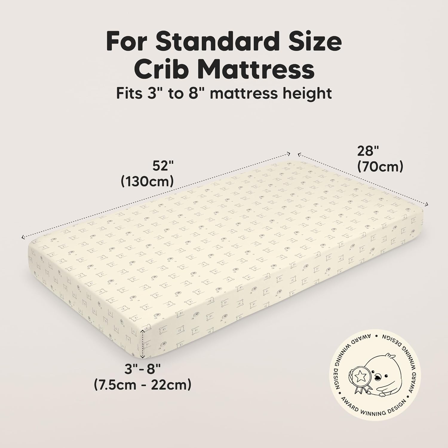 KeaBabies 2-Pack Baby Crib Sheets for Boys, Girls - 52x28 Viscose Derived from Bamboo Toddler Bed