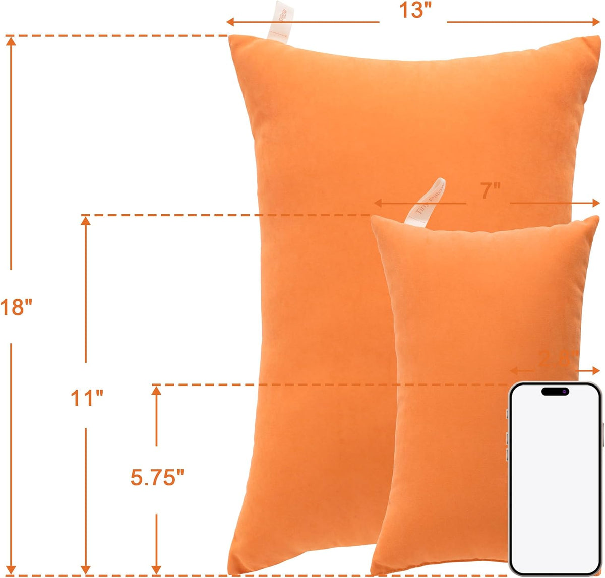 NTBAY Tiny Pillows, Down Alternative 7"x11" Microfiber Mini Pillows for Travel, Pets, Soft Machine