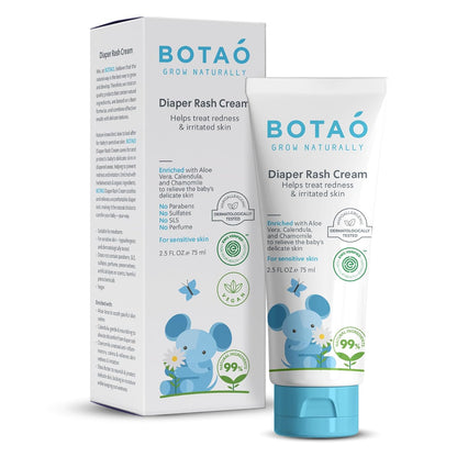 Baby's Natural Diaper Cream | Organic Diaper Cream EWG Verified | Naturally Soothes Baby Rashes |