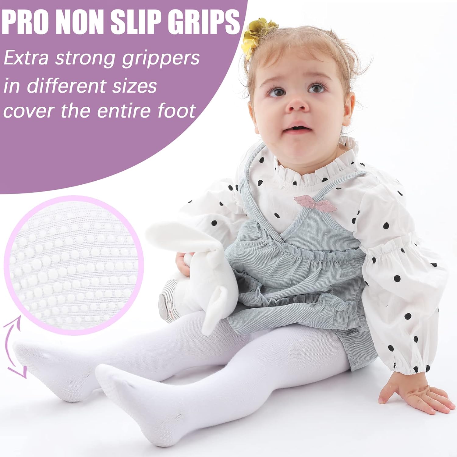 Mini angel Baby Tights Non Slip Baby Girl Tights Seamless Cotton Pantyhose Toddler Stockings Winter