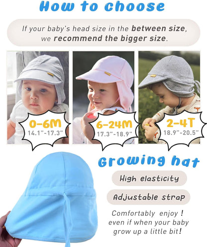 FURTALK Baby Sun Hat UPF 50+ UV Ray Sun Protection Cotton Toddler Hats for Boys Girls