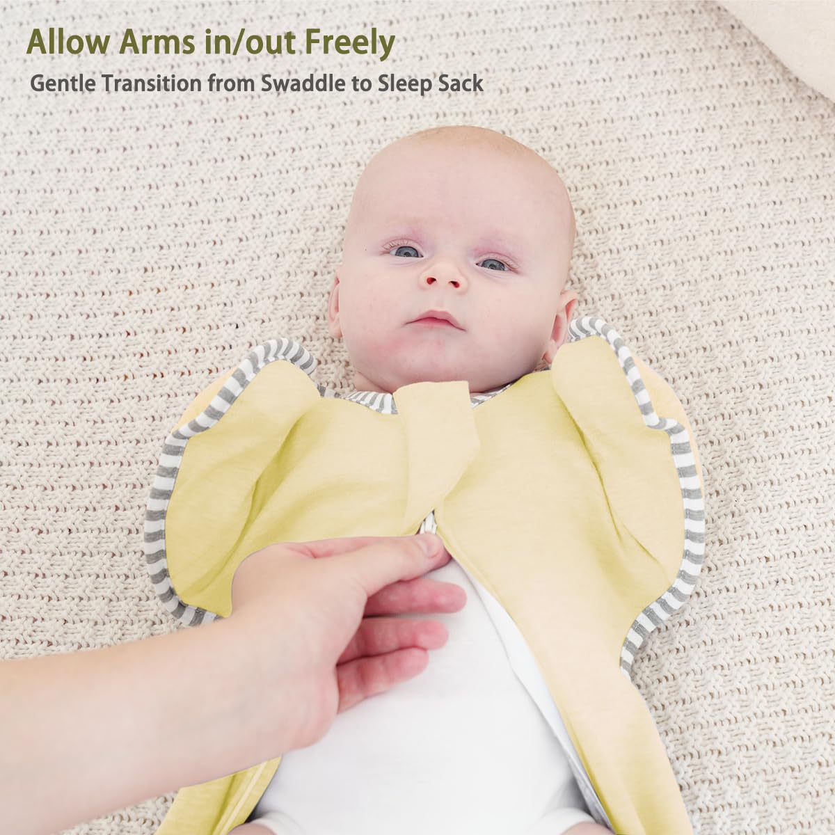 Newborn Swaddle 0-3 Months Sleep Sack Transition Swaddle 0-3 Months Arms up Swaddles with 2-Way