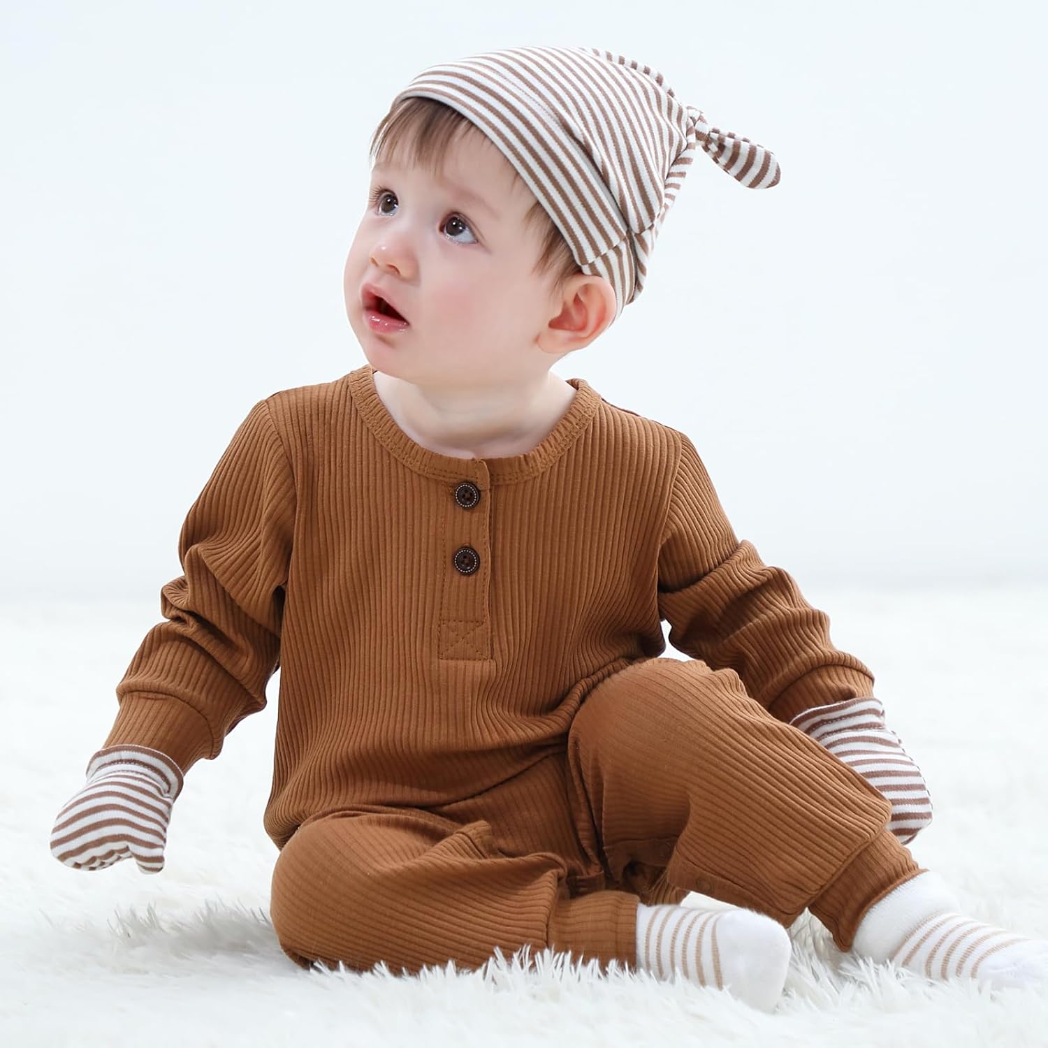 Baby Hats Mittens and Socks Set Cotton Newborn Hat Beanie Soft Infant Girls Boys Caps Gloves 0-6