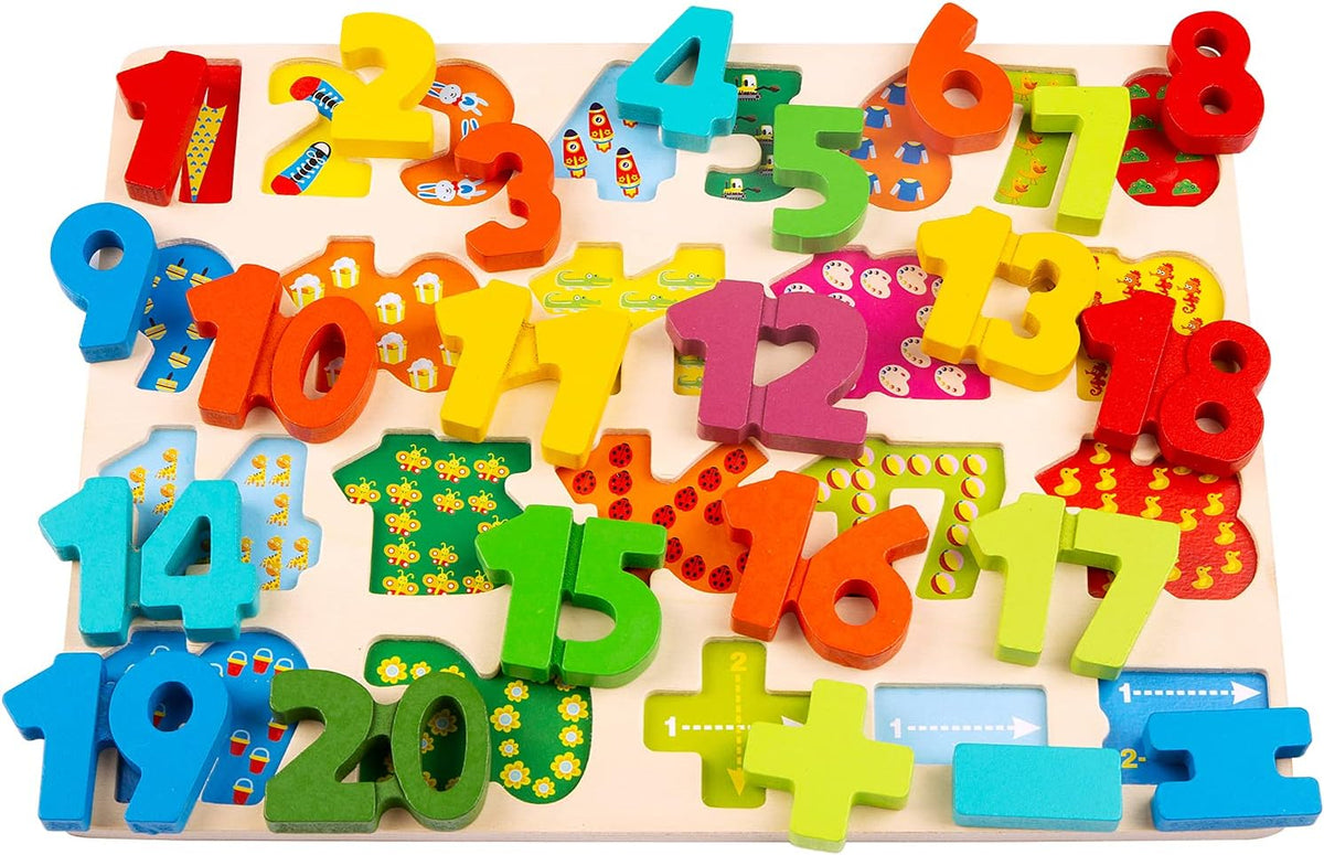 Wooden Puzzles for Toddlers, Voamuw Alphabet Number Shape Learning Puzzle for Kids Ages 3 4 5