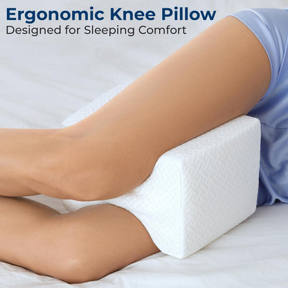 5 STARS UNITED Knee Pillow for Side Sleepers - Hip Pain Relief, Memory Foam Leg Cushion for Side