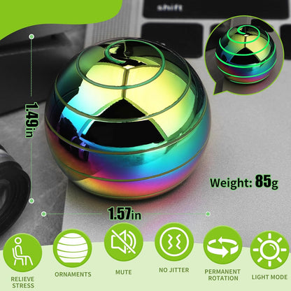 Kinetic Fidget Spinner Lumious Desk Toy for Kids Adults, Cool Optical Illusion Gadget Metal Stress
