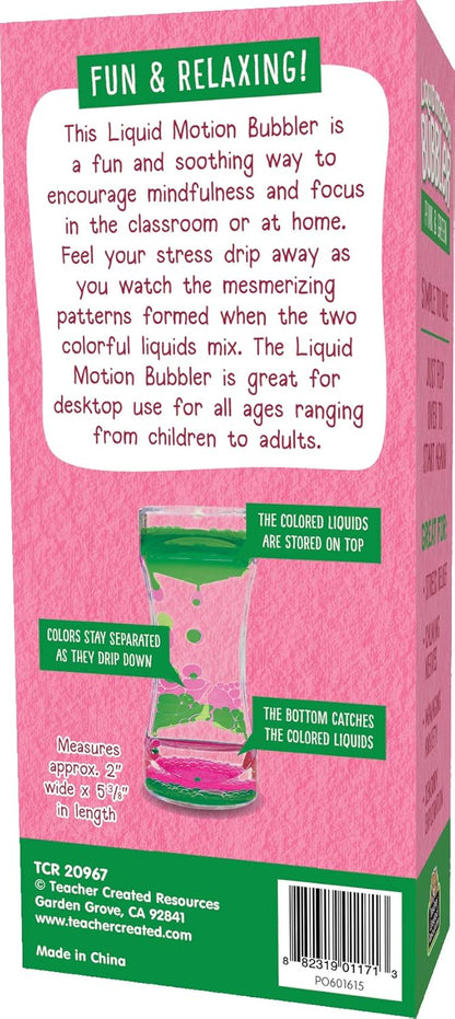 Pink & Green Liquid Motion Bubbler