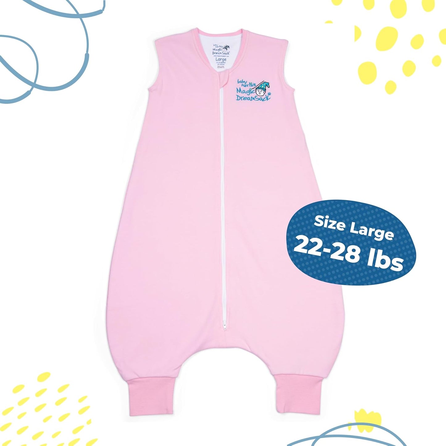 Magic Sleepsuit Baby Merlin's Cotton Baby Swaddle Transition Product - Soft and Cozy Design, Double