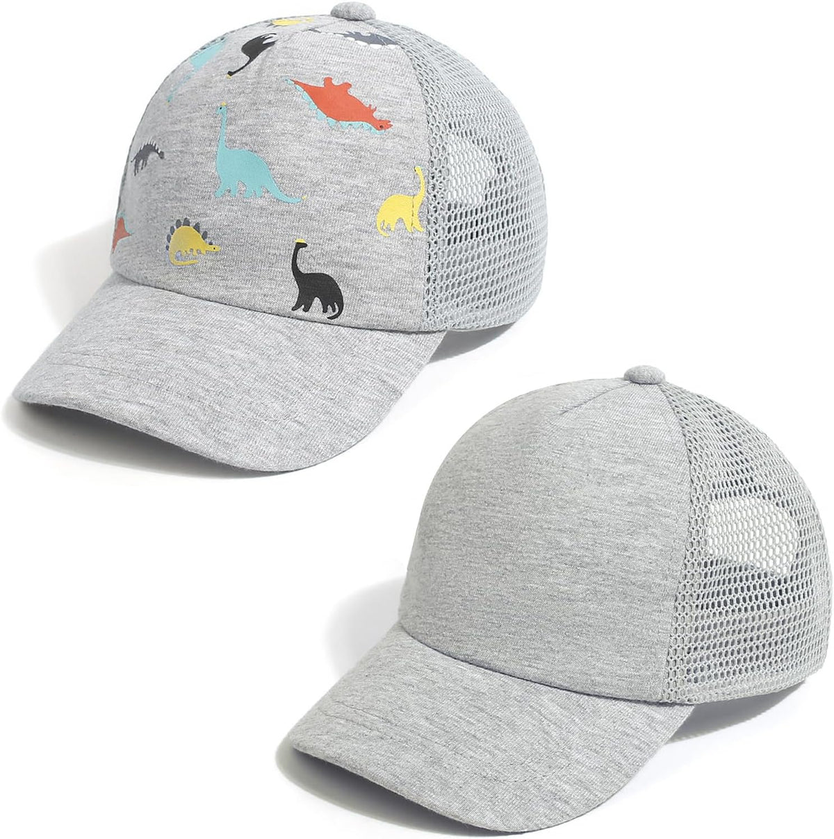Duoyeree Toddler Baseball Cap Baby Cap Sun hat Print Dinosaur Pattern and Solid Color hat Kids boy