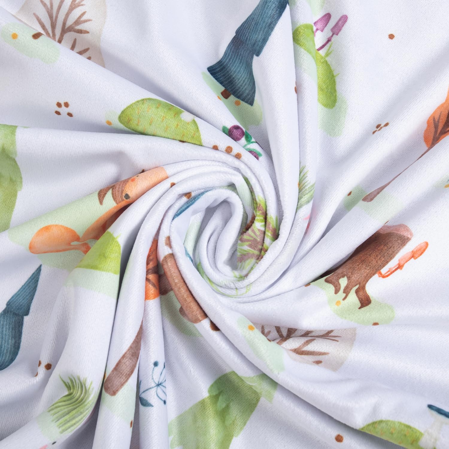 Baby Blanket for Boys Girls Soft Minky with Double Layer Dotted Backing, Primary Forest Printed 30