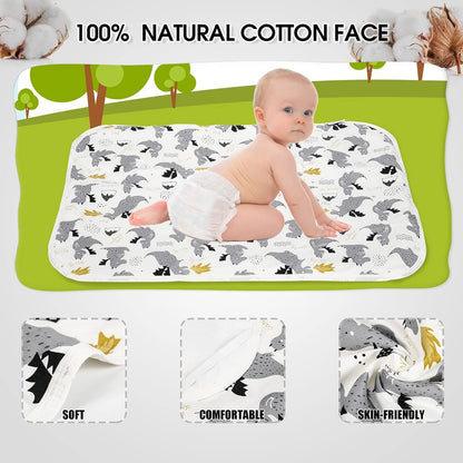 Baby Diaper Changing Pad, 21 5/8" x 31.5" Waterproof Changing Pad Liners - Reusable Soft and
