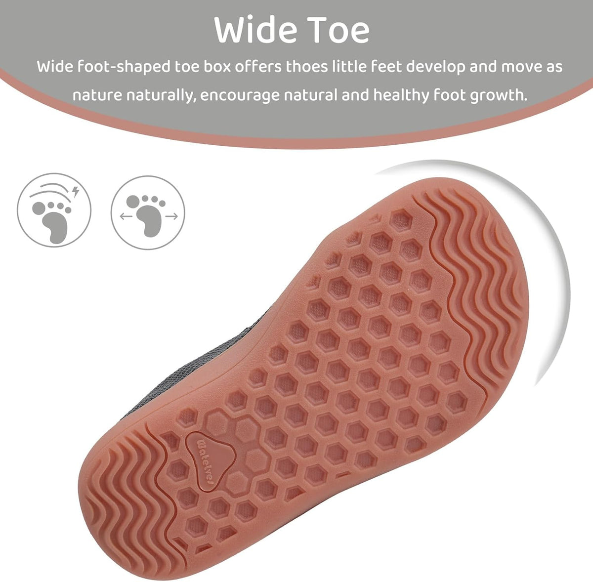 WateLves Toddler Little Kids Wide Barefoot Shoes The First Walking Shoes Girls Boys Breathable Zero