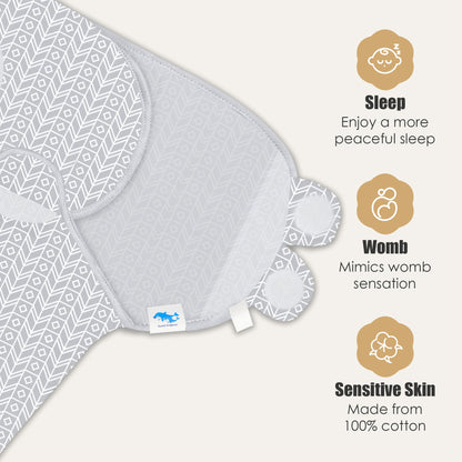SWEET DOLPHIN 3-Pack Baby Swaddle Sleep Sacks - Newborn Swaddle Blanket with Soft Cotton