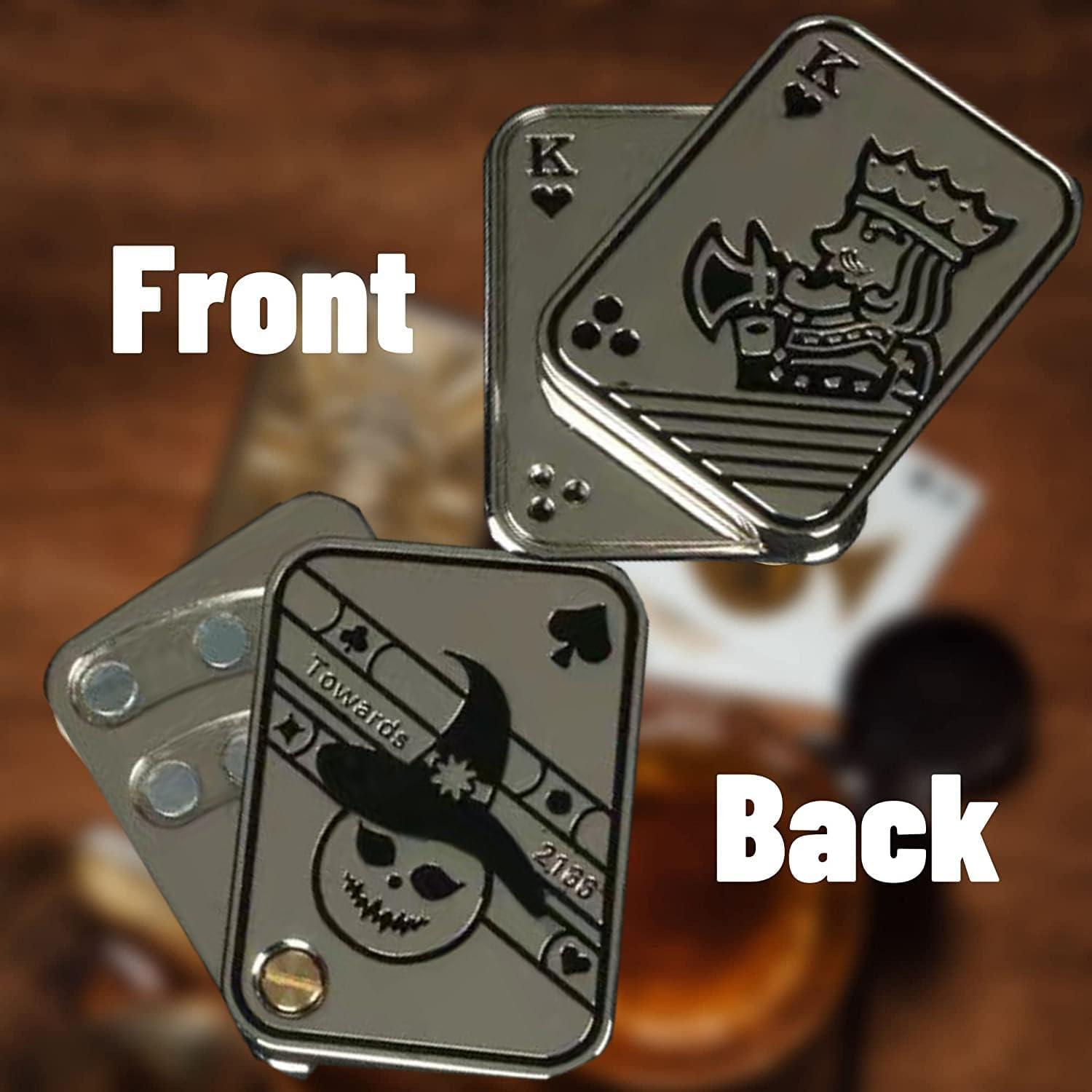 New Decompression Metal Poker Fidget_Slider，Manually Rotate Adult Office Decompression Toys to