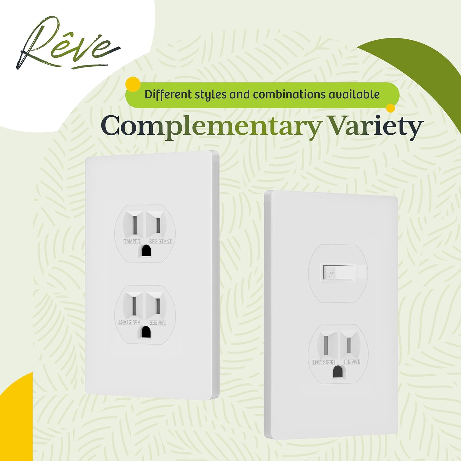 TG Mid-Size Screwless Duplex Wall Plate, Child Safe Receptacle Outlet Cover, Medium Size 1-Gang