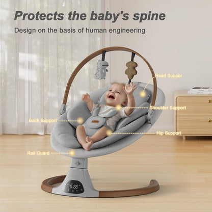 Monamii Baby Swings for Infants, Bluetooth Infant Swing with Music Speaker