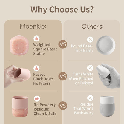 Moonkie Silicone Baby Cup 4 Months+ | Open Training Drinkware for Infants with Confetti Sprinkles |