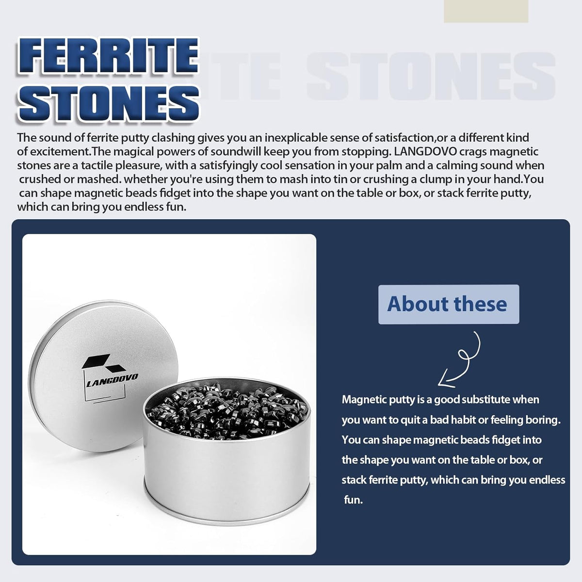 Magnetic Putty Over 600 Weak Magnetic Beads Fidget Ferrite Putty Crags Magnetic Stones Fun Quiet