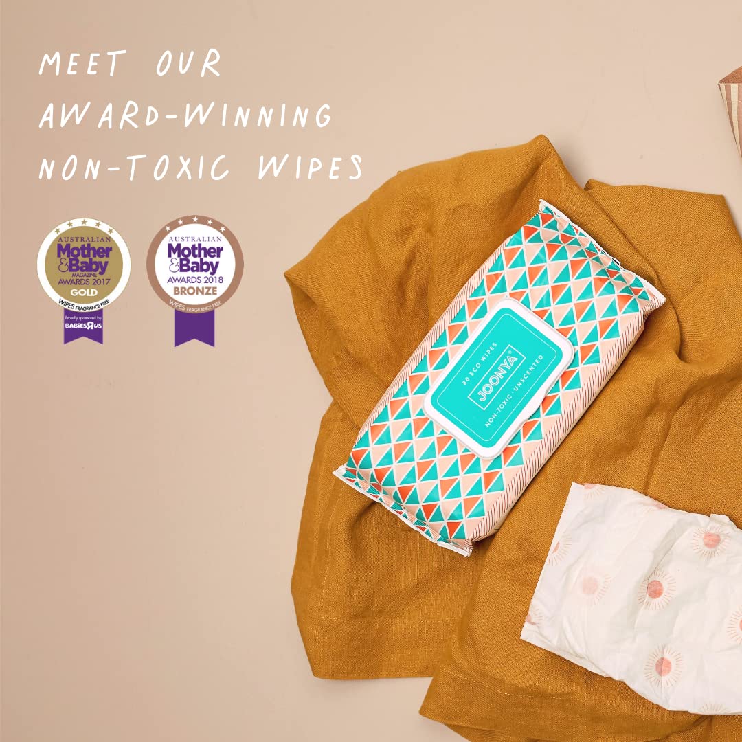 JOONYA Unscented Baby Wipes — Plant-Based, Fragrance-Free Diaper Wipes | Hypoallergenic, Non-Toxic