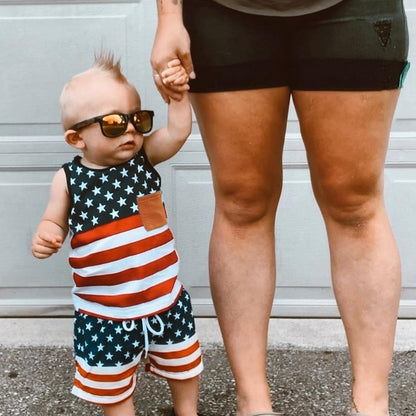 Kupretty Baby Boy Summer Clothes Sleeveless Tank Tops Vest T-Shirt + Casual Shorts Toddler Outfits