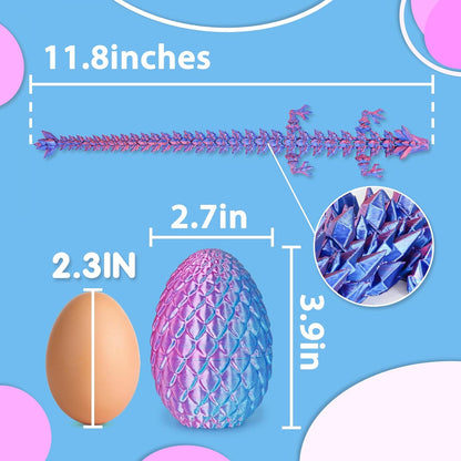 Small Dragon Eggs with Dragon Inside, 3D Printed Surprise Funny Gifts for Kids, Articulated Dragon