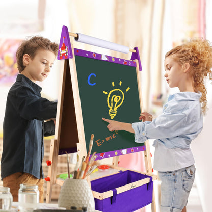 Joyooss Art Easel for Kids Easel for Toddlers,Adjustable Standing Wooden Toddler Easels Kid