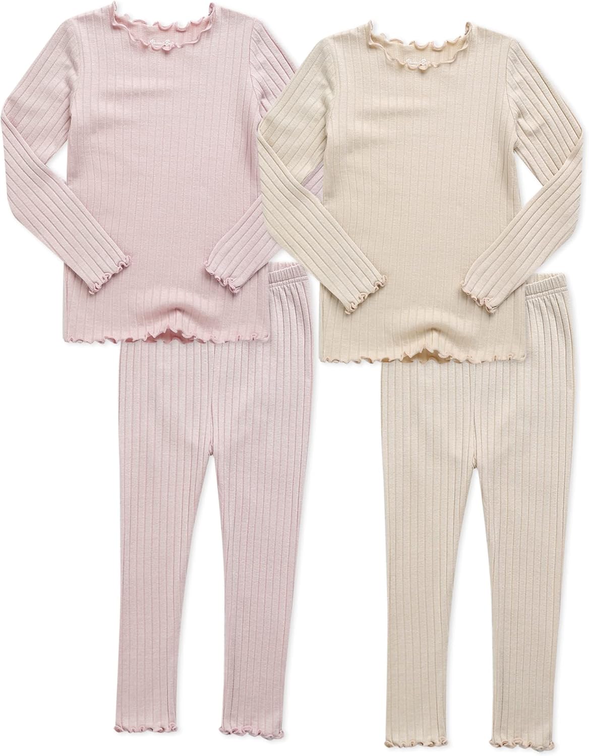 VAENAIT 6M-12Y Toddler Kids Girls Boys Soft Comfy Modal Tencel Solid Raglan Sleepwear Pajamas Pjs