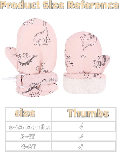 Toddler Gloves Kids Mittens Winter Warm Lined Fleece Gloves Waterproof Snow Baby Mitten for Boys