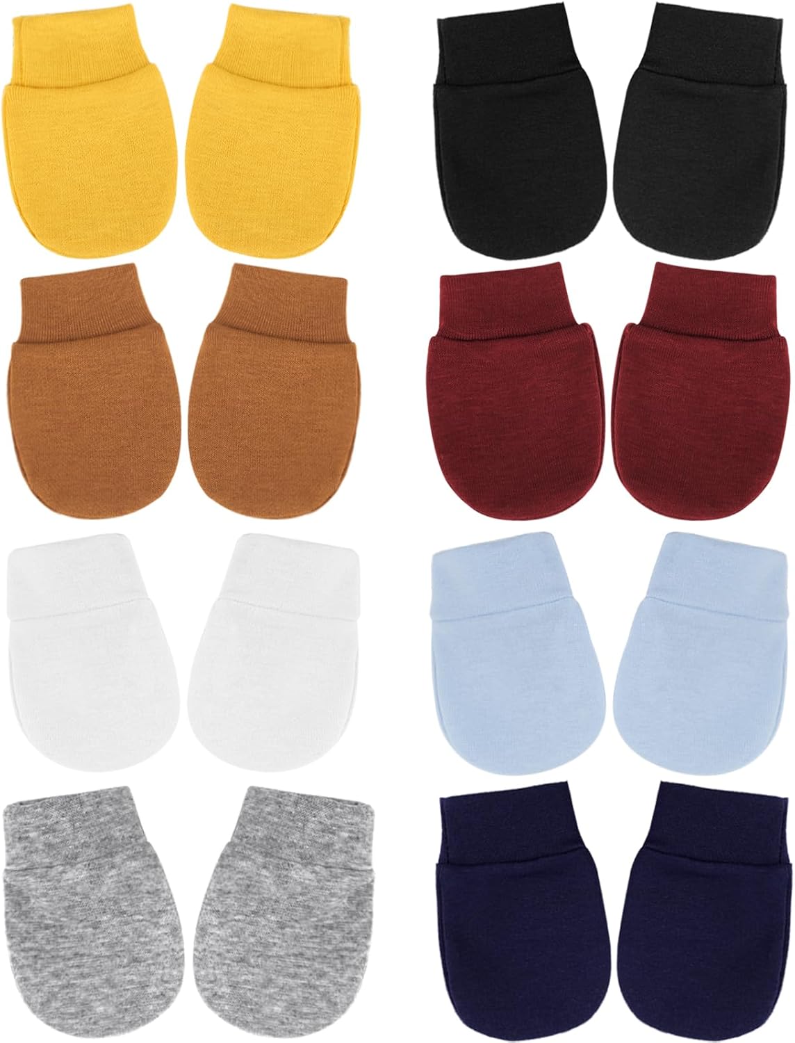 Newborn Baby Mittens No Scratch Cotton Elastic Wrist Gloves Infant Toddler Mittens for Baby Boy