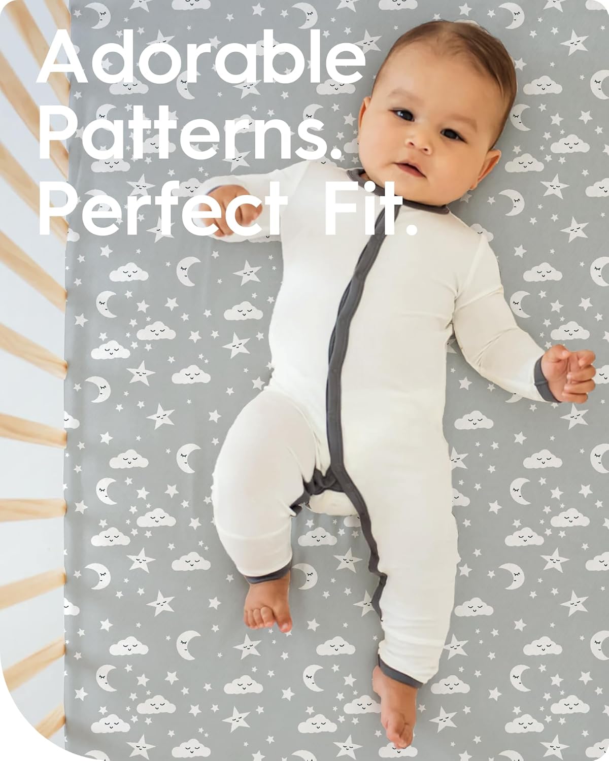 Crib Fitted Sheet Star, Super Stretchy Jersey Crib Sheets, Buttery Soft Boy Crib Mattress Sheets