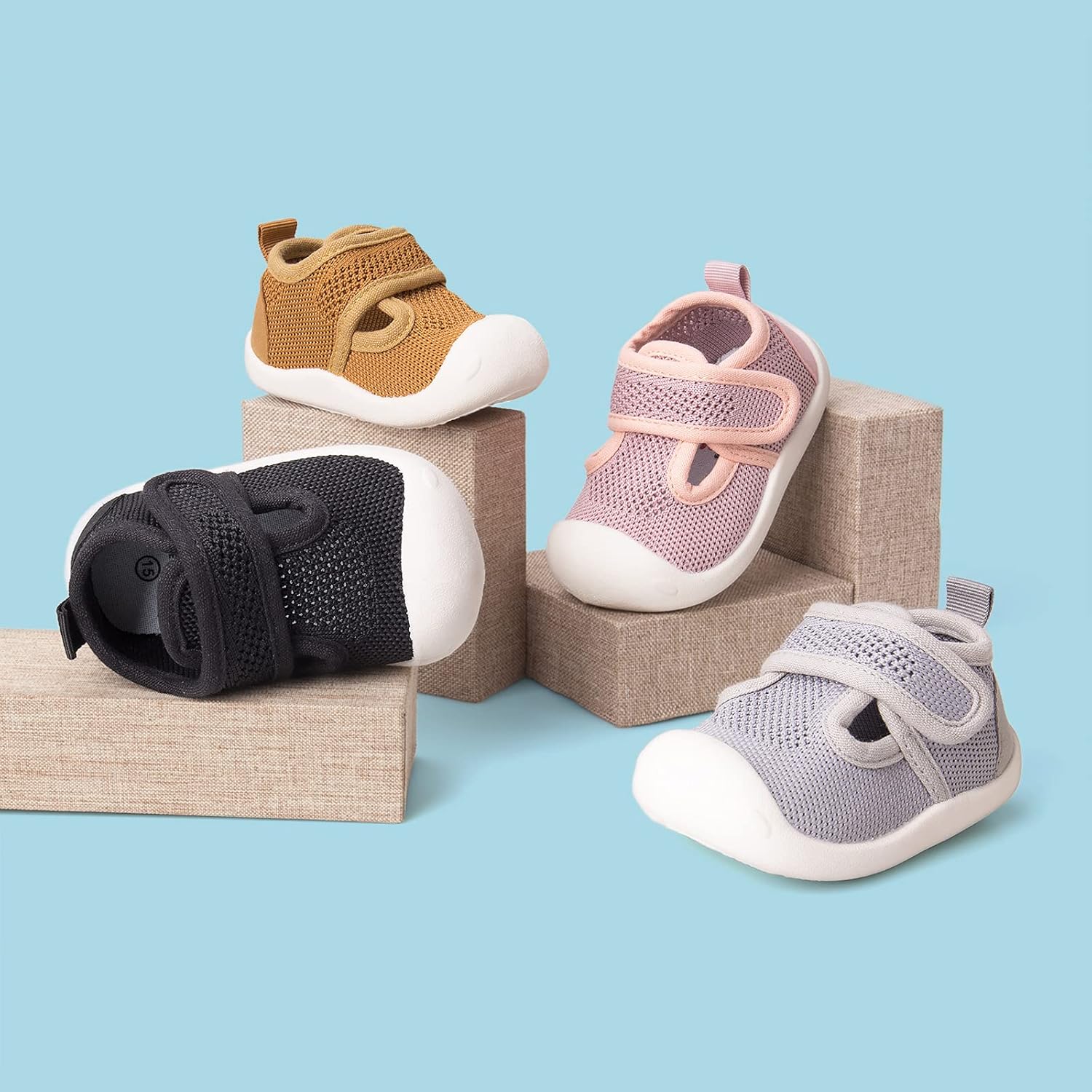 Baby First-Walking Shoes 1-4 Years Kid Shoes Trainers Toddler Infant Boys Girls Soft Sole Non Slip