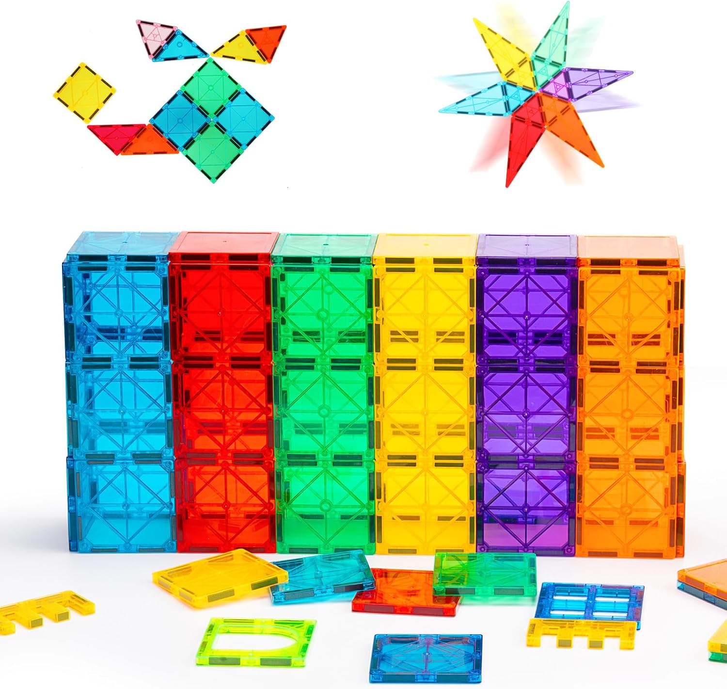 Gemmicc Magnetic Tiles, Magnet Toys Building Blocks for Kids, STEM Approved Educational Toys,Magnet