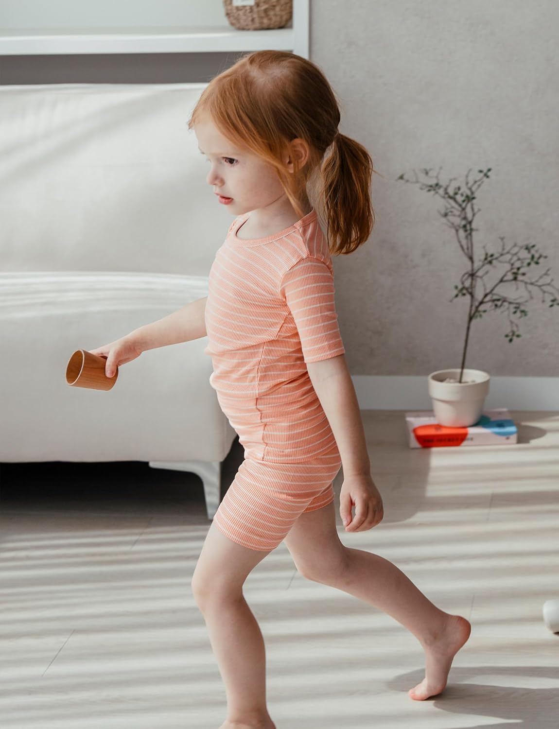 AVAUMA Stripe Pattern Baby Boys Girls Pajama Set Kids Toddler Snug fit Ribbed Sleepwear pjs for
