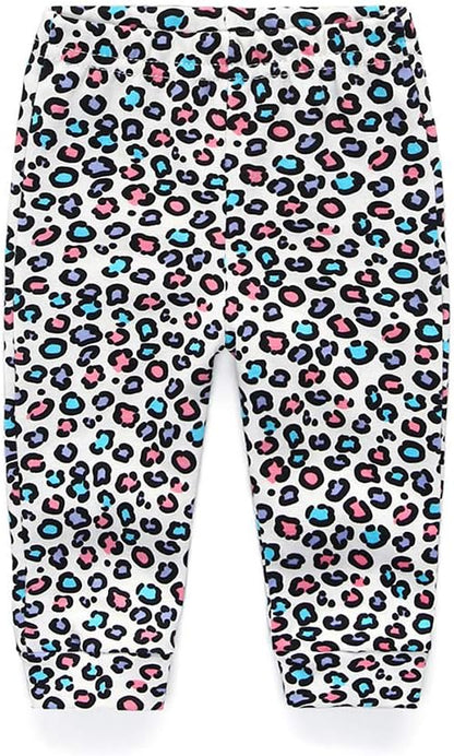 Unisex Newborn Baby Cotton 4-Pack Pants Embroidery Pringting Casual Leggings 0-24 Months for Boys