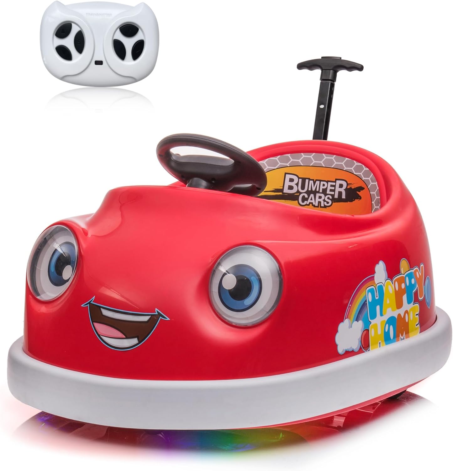 12V Dual Battery Electric Ride on Kids Bumper Car w/Remote Control,360 Degree Spin,Push Rod Rocker