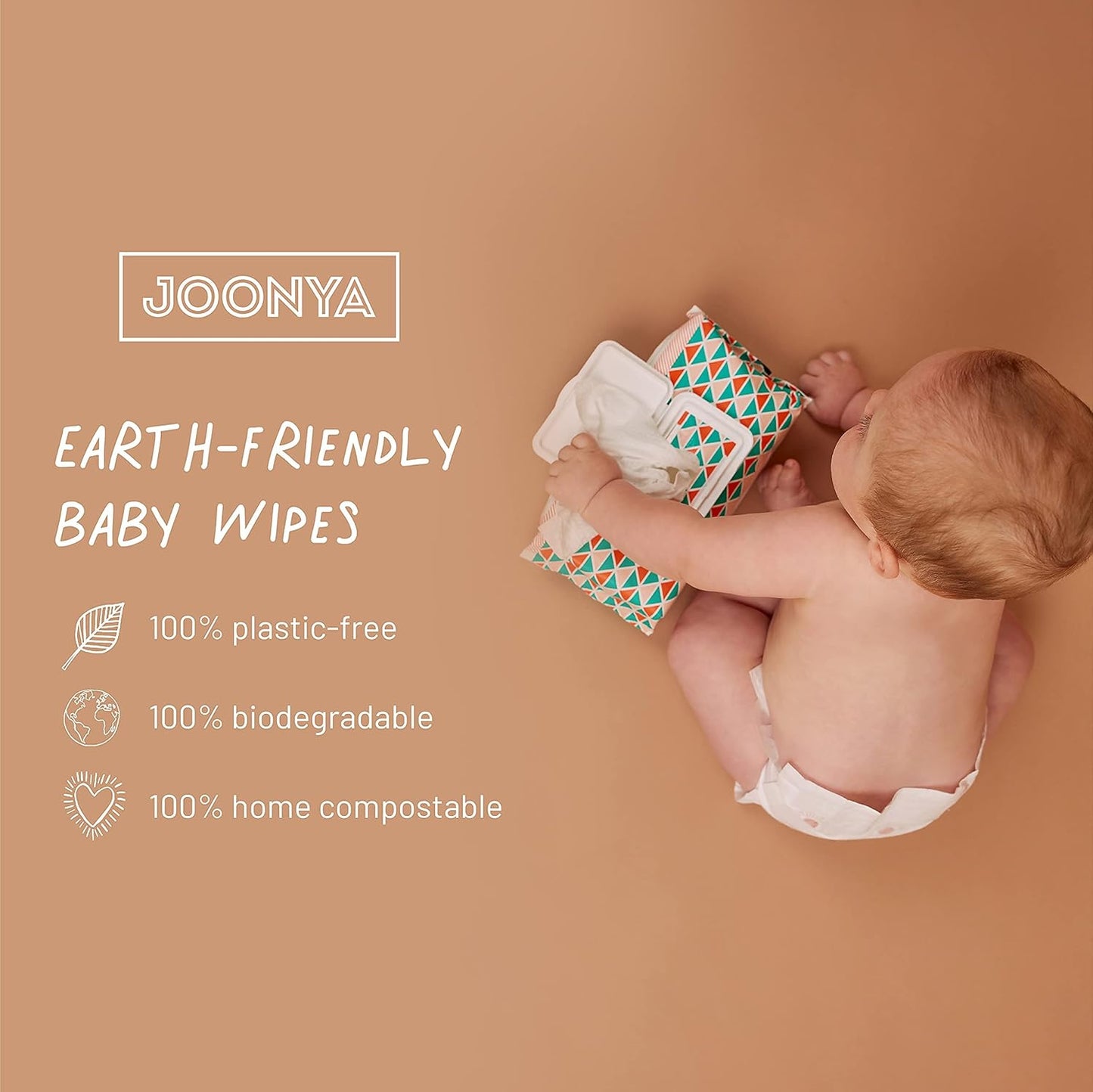 JOONYA Unscented Baby Wipes — Plant-Based, Fragrance-Free Bulk Diaper Wipes | Hypoallergenic