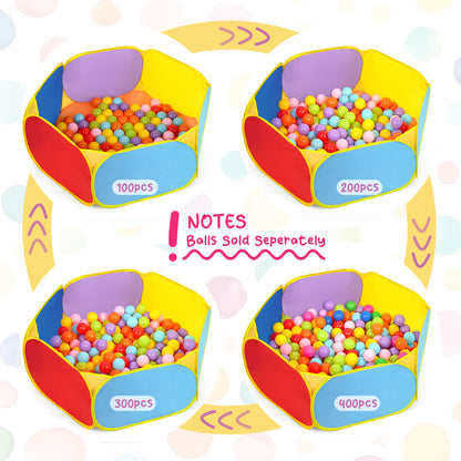 Eocolz Kids Ball Pit Large Pop Up Childrens Ball Pits Tent for Toddlers Playhouse Baby Crawl