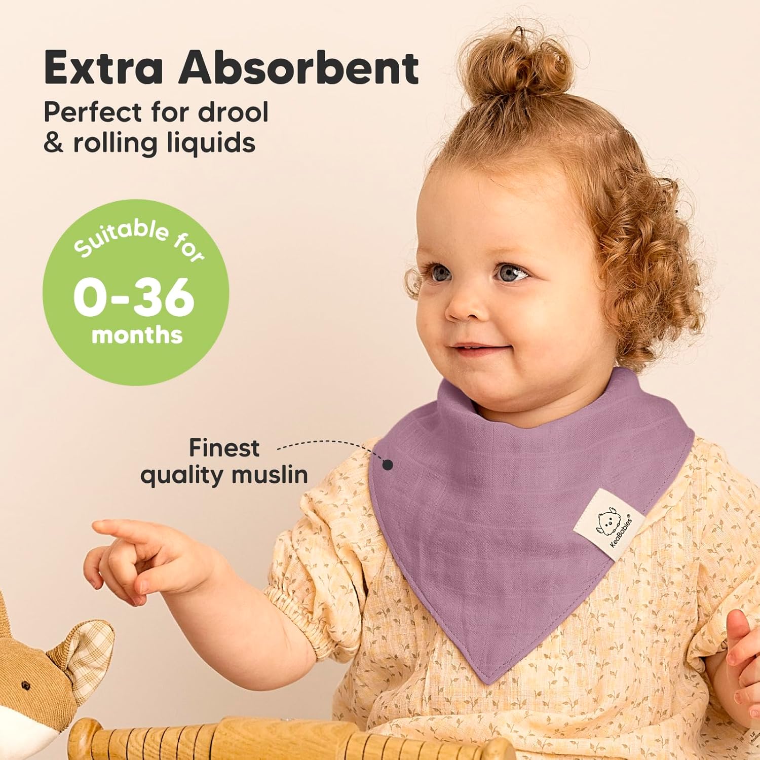 8-Pack Muslin Baby Bibs for Boys, Girls - Muslin Bandana Drool Bibs for Baby Girl & Boy, Drooling