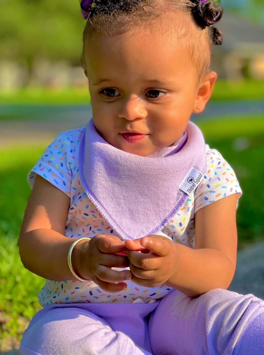 DiaperSquad's Baby Bibs for Drooling and Teething, Bibs for Boys, Baby Girl - Solid Cotton Baby
